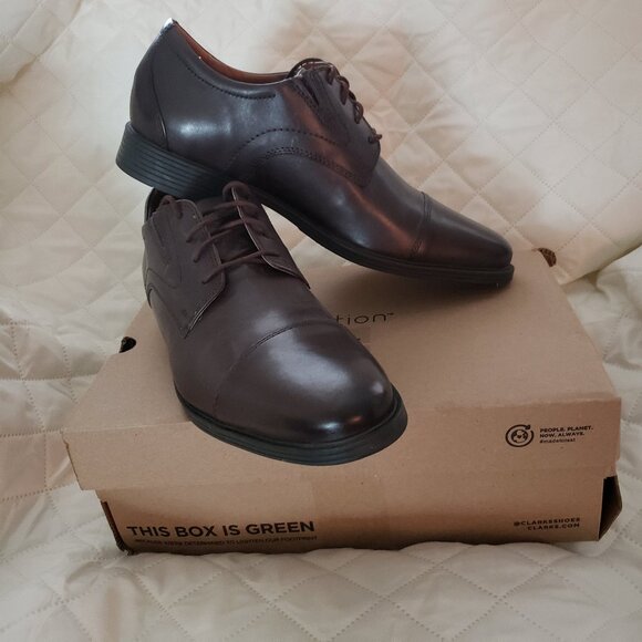 Clarks Collection Whiddon Cap Mens Size 11 Dark Brown Formal Dress Oxfor… main image 5